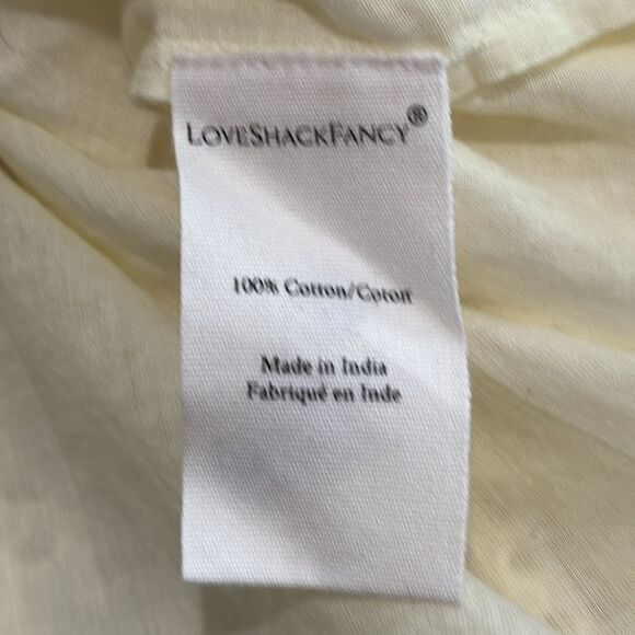 New LoveShackFancy Amy Skirt Yellow Eyelet Small revolve - Picture 9 of 11